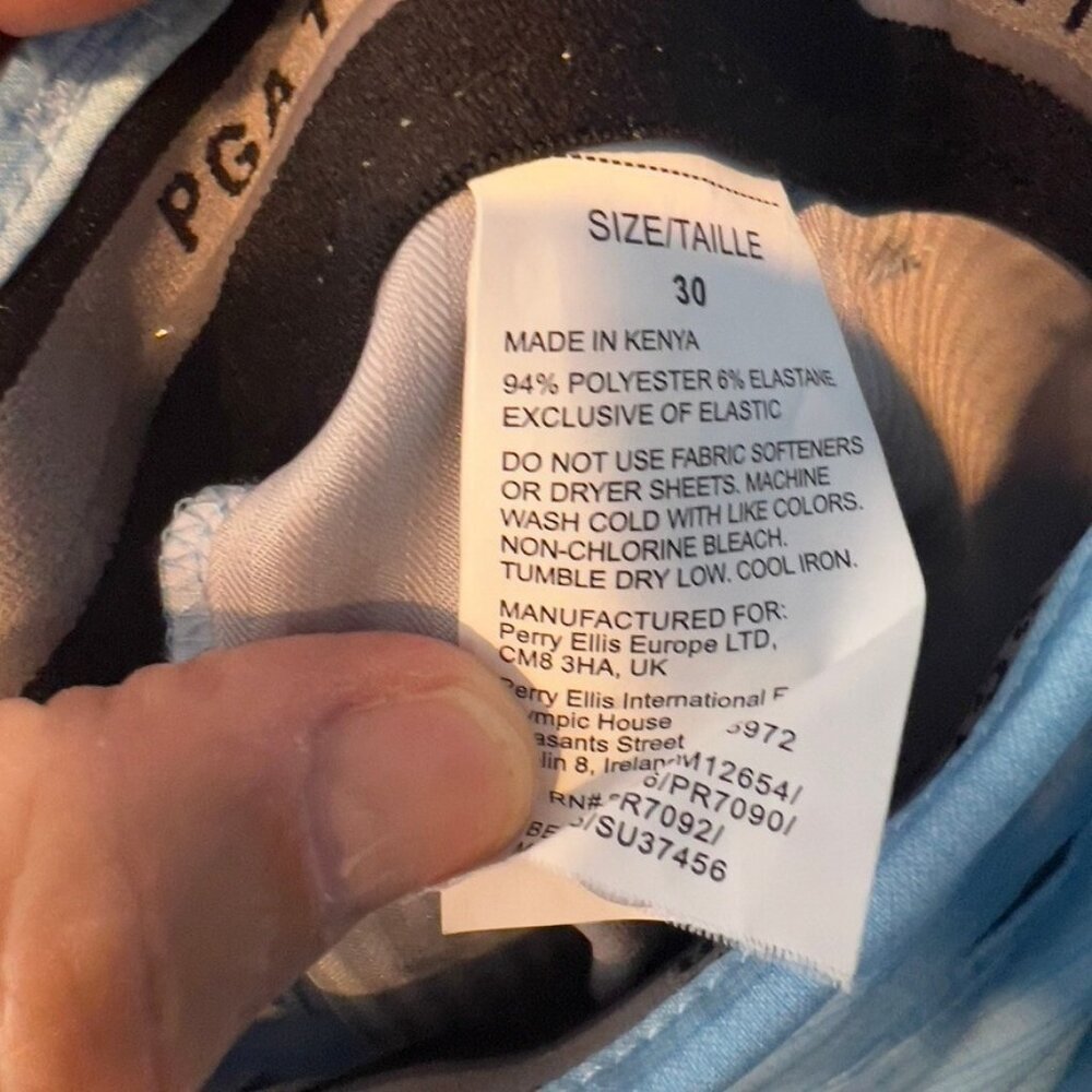 Pga Tour $68 Men's Striped 8" Golf Shorts - Ethereal Blue Size 30 - Picture 12 of 12